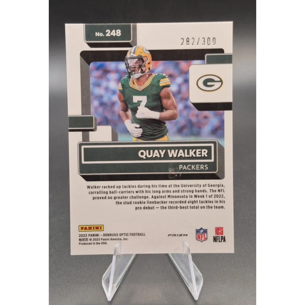 2022 Donruss Optic Quay Walker #248 Rated Rookie Silver Wave Prizm /300 Packers
